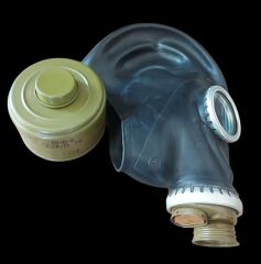 Rus GP-5 Siyah Renk Gaz Maskesi+40mm. Gost Filitre