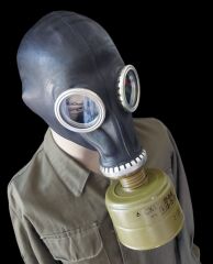 Rus GP-5 Siyah Renk Gaz Maskesi+40mm. Gost Filitre