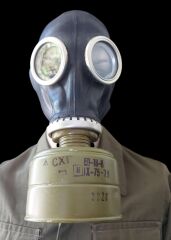 Rus GP-5 Siyah Renk Gaz Maskesi+40mm. Gost Filitre