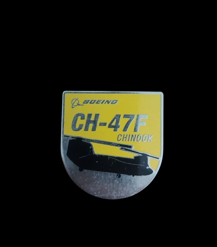 4x3.8 cm. Boeing CH-47F Chinook Metal Madalyon (Kutusunda)