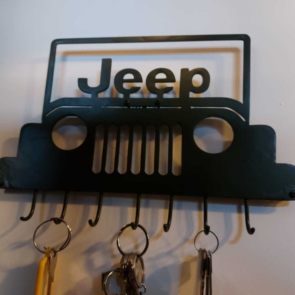 Metal Jeep Motifli Anahtarlık