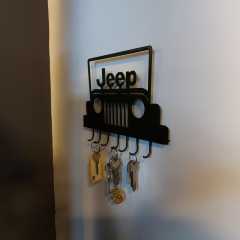 Metal Jeep Motifli Anahtarlık