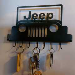 Metal Jeep Motifli Anahtarlık