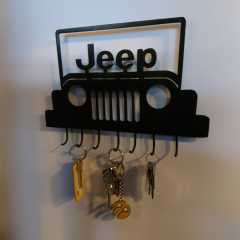 Metal Jeep Motifli Anahtarlık
