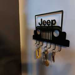 Metal Jeep Motifli Anahtarlık