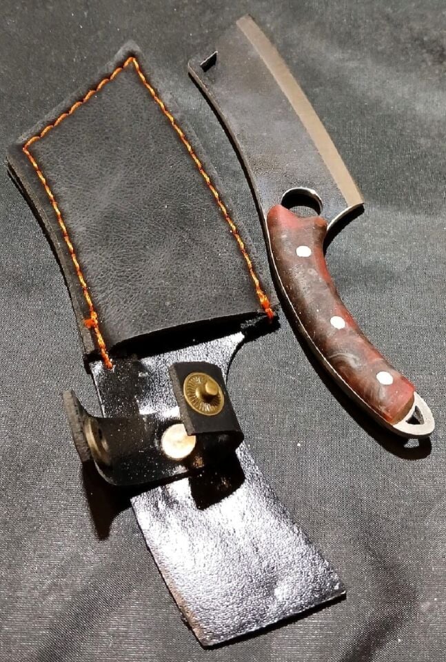 Bushcraft Mini Satır El Yapımı Epoksi Sap (Kılıflı)