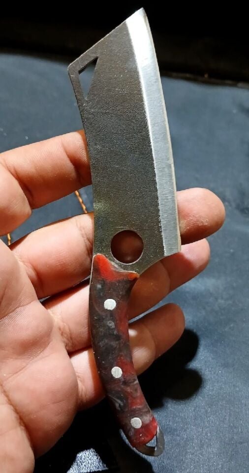 Bushcraft Mini Satır El Yapımı Epoksi Sap (Kılıflı)