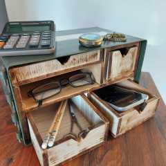 Metal Mühimmat Kutusu İçinde Çekmeceli Organizer Model-2