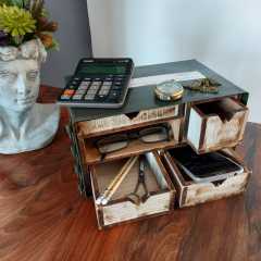 Metal Mühimmat Kutusu İçinde Çekmeceli Organizer Model-2