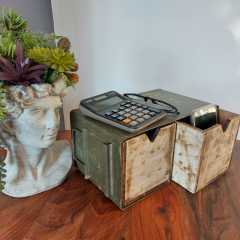 Metal Mühimmat Kutusu İçinde Çekmeceli Organizer Model-3