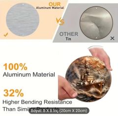 20 cm Çap Kruvazör Motifli Alüminyum Tabela