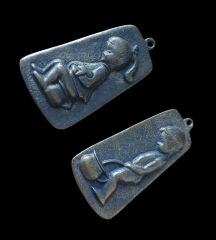 5x10 cm.Metal  Malzeme WC Erkek-Kadın İşaretleri (Askı Delikli)
