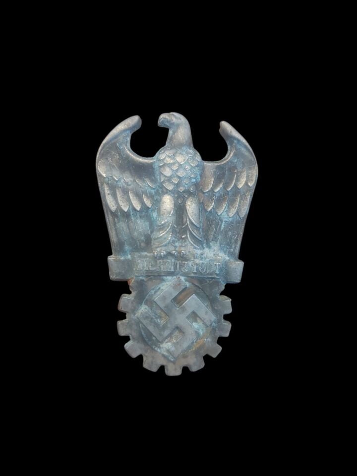 6.5x4 cm. Ww2 Dönemi Alman Todt Teşkilatı Metal Brove