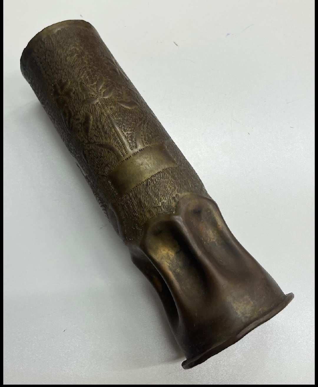 1.Dünya Savaşı 1918 Tarihli Mevzide El Kazıma Havan Mermi Kovanı