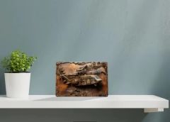 30x20 cm. Helikopter Motifli Alüminyum Levha