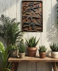 30x20 cm. Retro Metal Levha