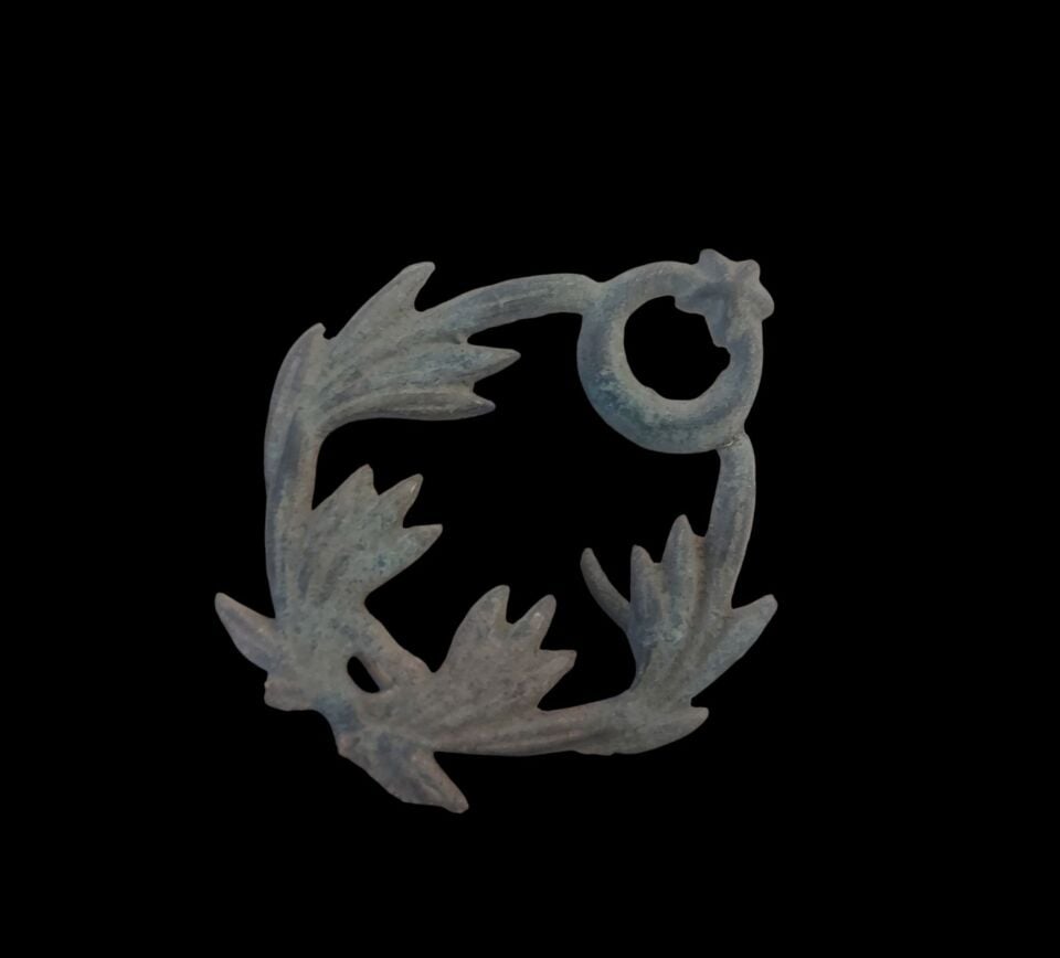 3.5X4.5 cm. Osmanlı Dönemi Metal Jandarma Şapka Kokart