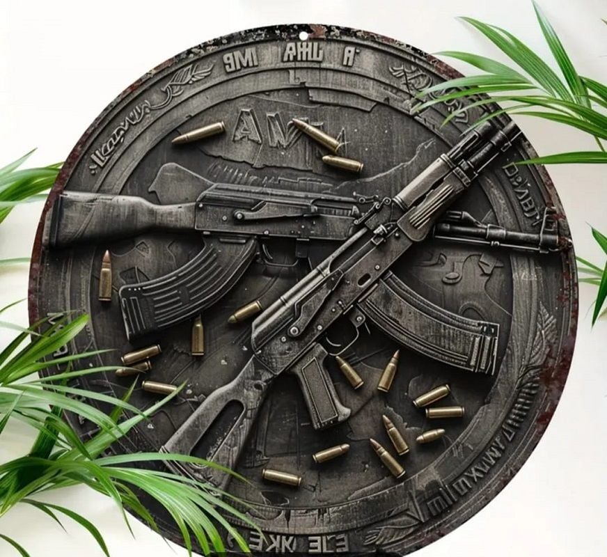 20 cm  Çap Dekoratif Metal Levha
