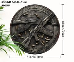 20 cm  Çap Dekoratif Metal Levha