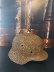 Ww2 Dekalli Kar Kamuflajlı Alman Relic Miğfer (Orjinal Ürün)