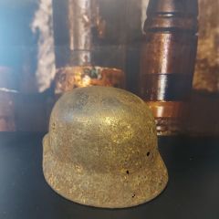 Ww2 Dekalli Kar Kamuflajlı Alman Relic Miğfer (Orjinal Ürün)