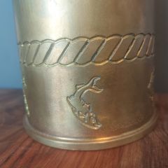 1941 Mevzi El İşi 40x13 cm Pirinç Kovan