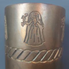 1941 Mevzi El İşi 40x13 cm Pirinç Kovan