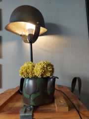 Kamuflaj Desenli Porselen Çiçeklik