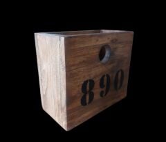 22x11.5x19 cm. Doğal Ahşap Organızer Modeli