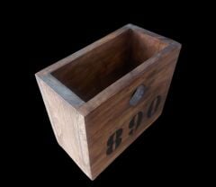 22x11.5x19 cm. Doğal Ahşap Organızer Modeli