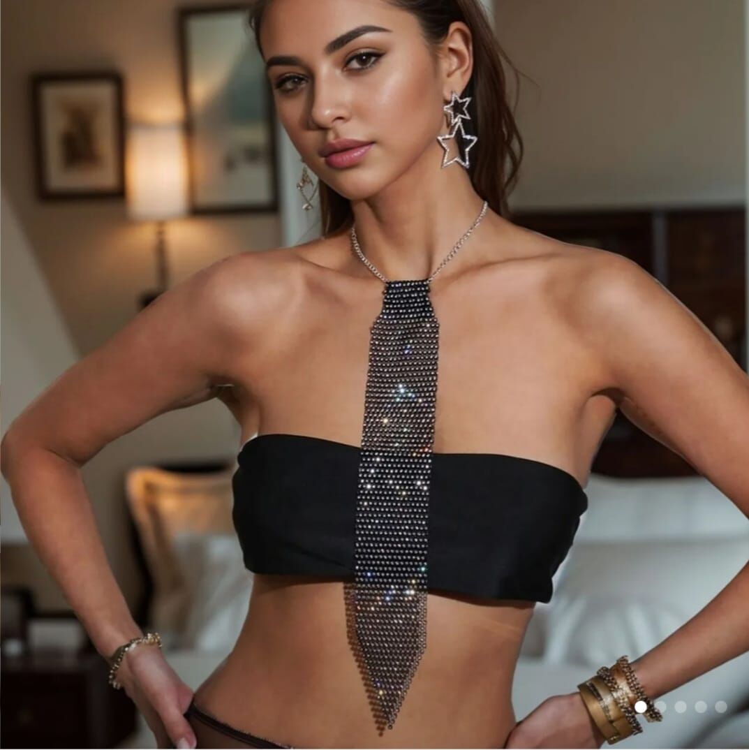 Zarif Payetli (Parıldayan Taşlı) Kravat