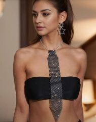 Zarif Payetli (Parıldayan Taşlı) Kravat