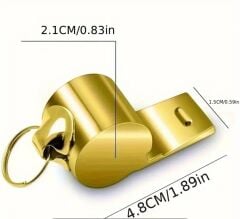 Altın Renk Kayışlı Paslanmaz Çelik Yüksek Sesli Spor Düdüğü