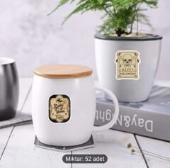 52 Adet Vinil Kağıt  Yapışkanlı Etiketler