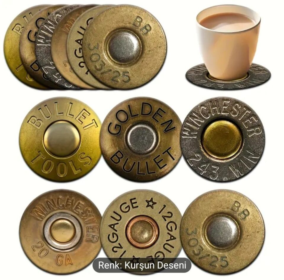 6 Adet Klasik Kovan Temalı-1  Yuvarlak Ahşap Bardak Altlığı