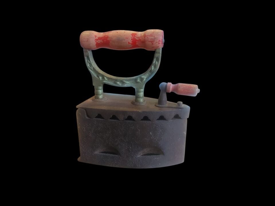 19x9x22 cm. Osmanlı Dönemi Büyük Boy Kömürlü Ütü