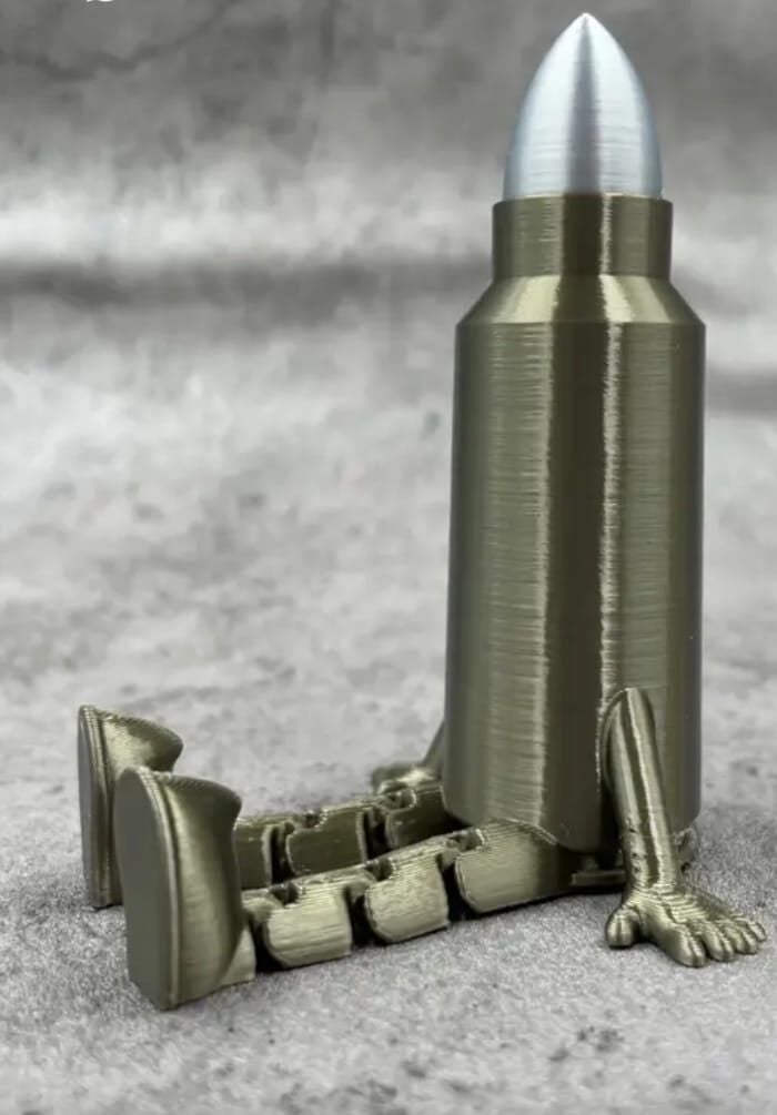 12x6 cm. Dekoratif Bullet Buddy Masa Üstü Figürü (Ayaklar Hareketli)