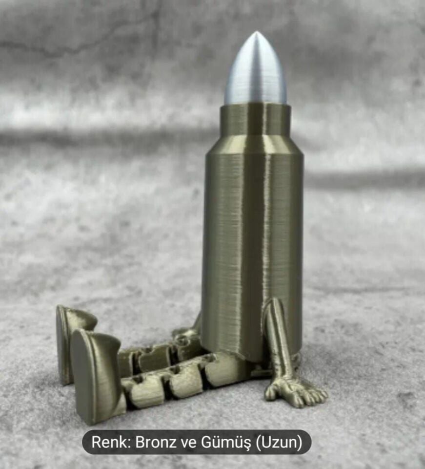12x6 cm. Dekoratif Bullet Buddy Masa Üstü Figürü (Ayaklar Hareketli)
