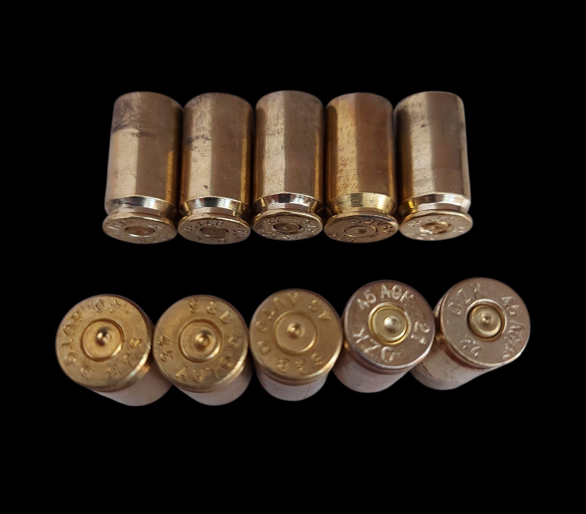 45 ACP (452 inç -11.5 mm Çap) Pirinç Boş Kovan (5 Adet Fiyatıdır)