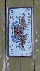 Dekoratif Metal Levha-Harley Motor