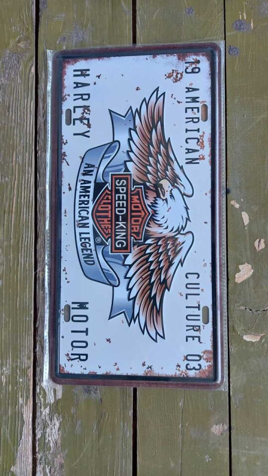 Dekoratif Metal Levha-Harley Motor