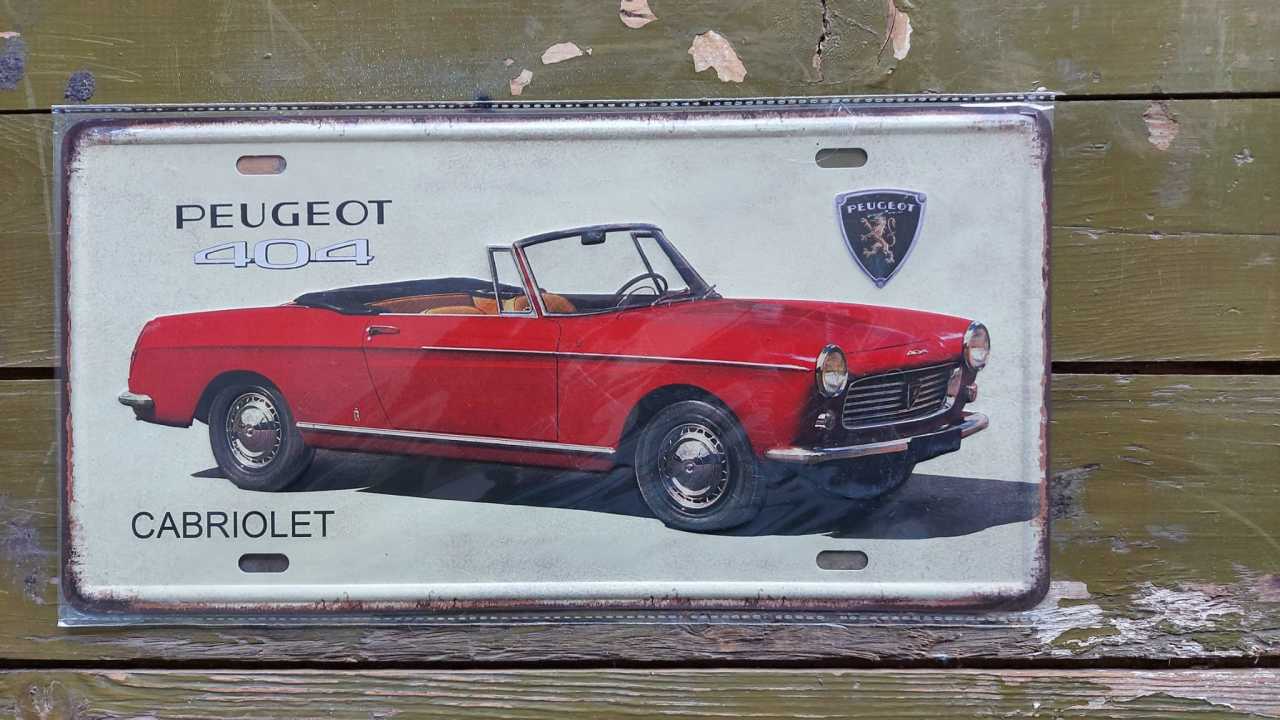 Dekoratif Metal Levha-Peugeot404