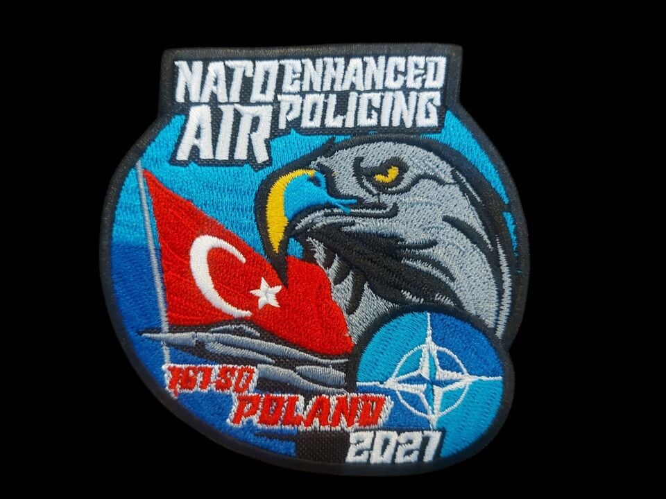 10x10 cm. Nato Air 161. Filo Nakış İşleme Patch
