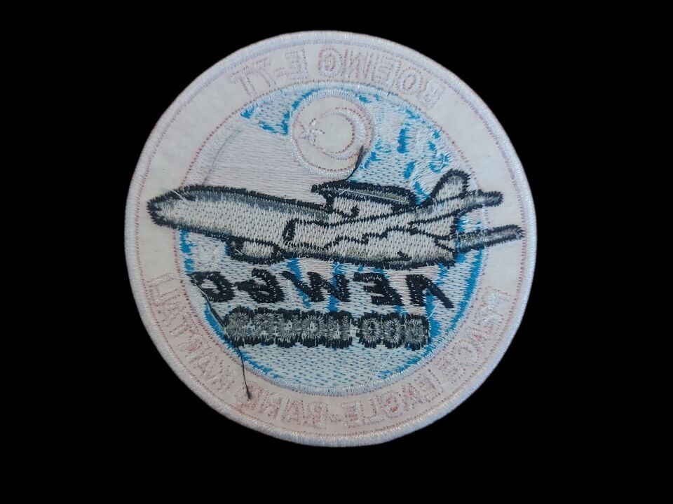 9.5 cm. Çap Boeing E-7 Peace Eagle  Barış Kartalı Nakış İşleme Patch