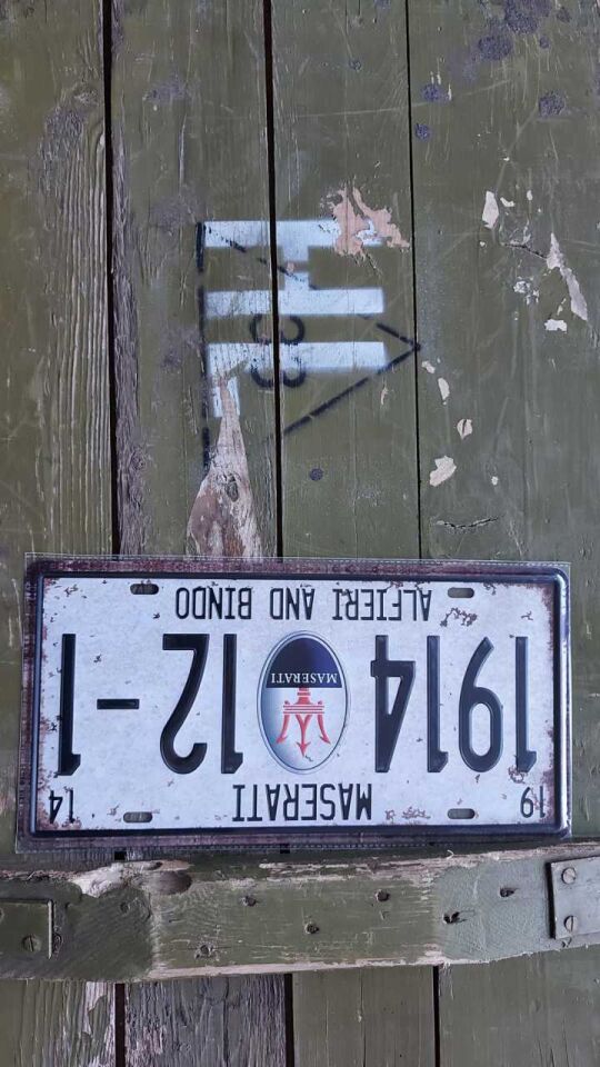 Dekoratif Metal Levha-Maserati 1914-12-1