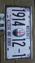 Dekoratif Metal Levha-Maserati 1914-12-1