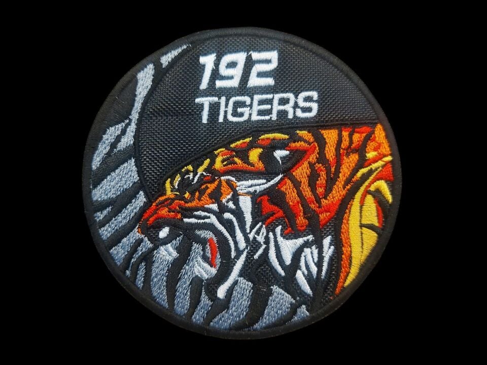 9 cm. Çap 192. Filo (Tiger) Nakış İşleme Patch
