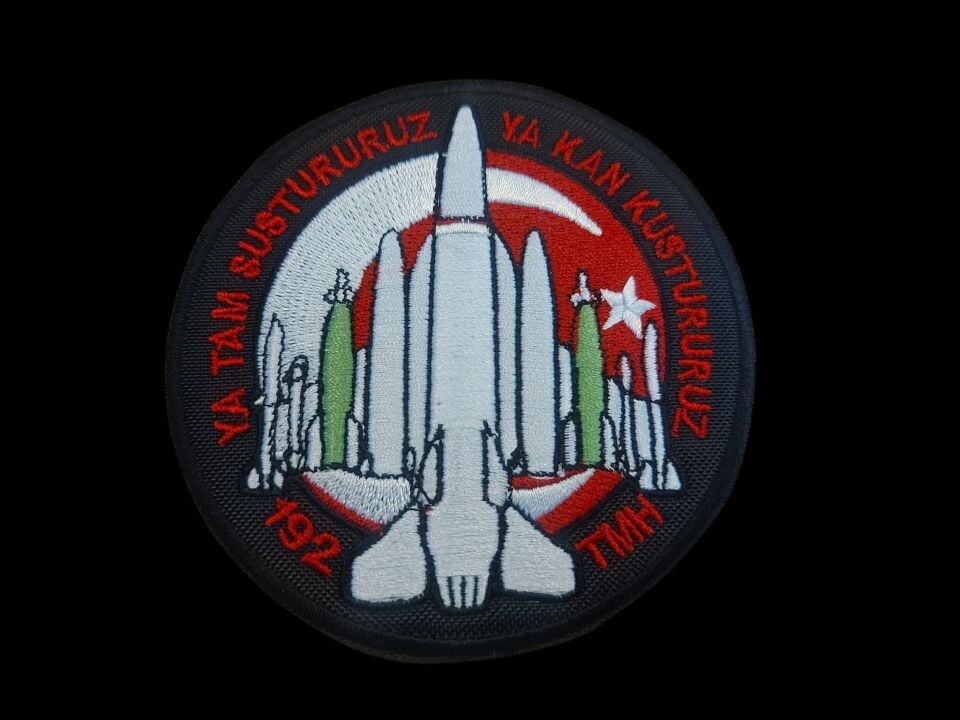9.5 cm. Çap  192. Filo (Tiger) Nakış İşleme Patch