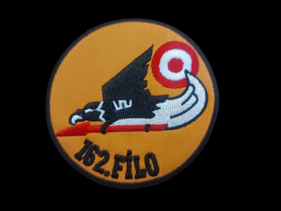 9 cm. Çap 162. Filo (Zıpkın) Nakış İşleme Patch