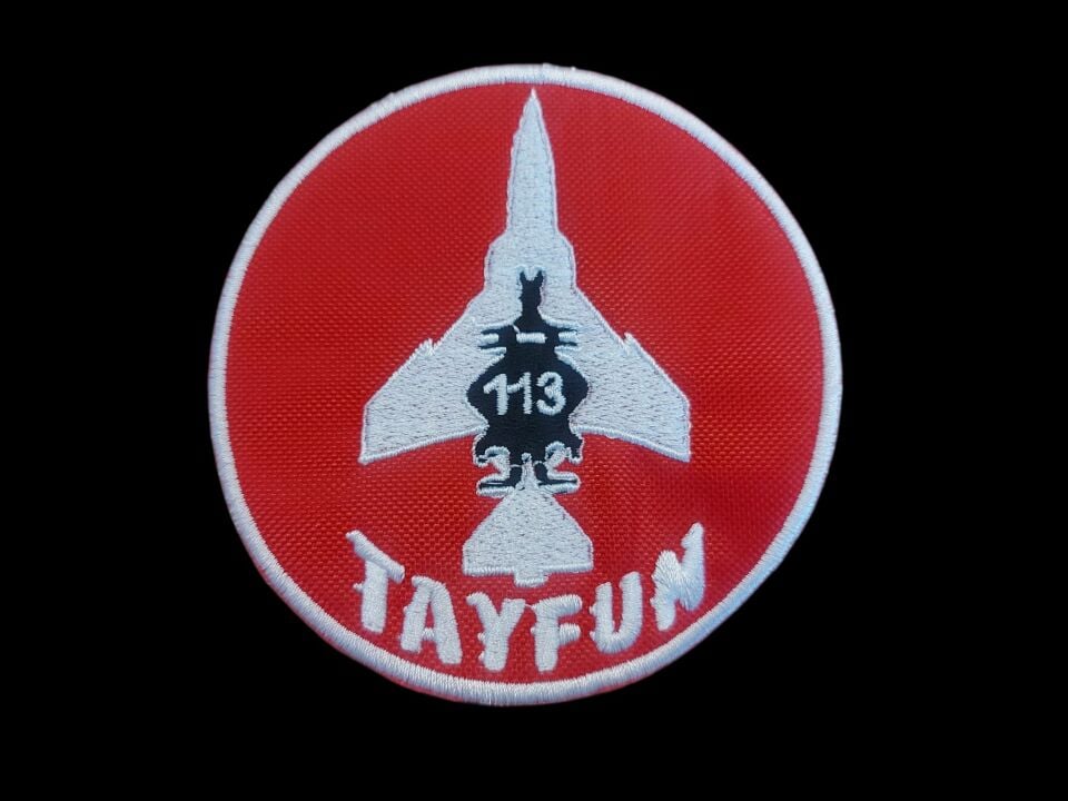 9.5 cm. Çap 113. Filo (Tayfun) Nakış İşleme Patch